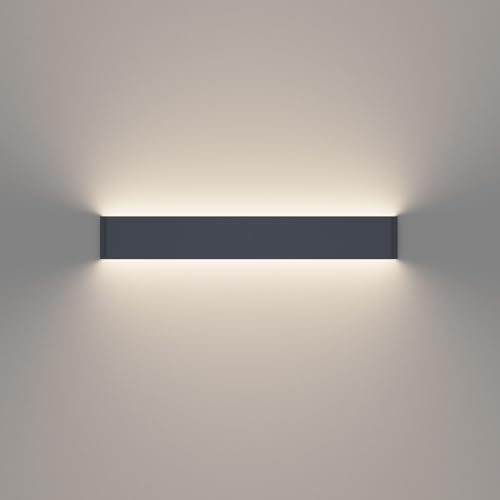 K-Bright LED Badlampe Wandleuchten Innen, 20W, IP44, 61cm Mordern Wandlampe LED Wandbeleuchtung für Wohnzimmer Schlafzimmer Treppenhaus Flur Naturweiß 4000K,Anthrazit von K-Bright