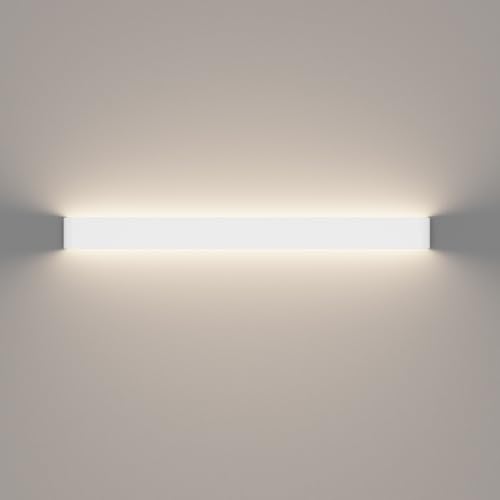 K-Bright LED Badlampe Wandleuchten Innen, 35W, IP44, 110cm Mordern Wandlampe LED Wandbeleuchtung für Wohnzimmer Schlafzimmer Treppenhaus Flur Naturweiß 4000K,Weiß von K-Bright