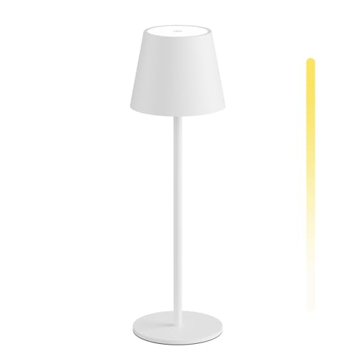 K-Bright LED Dimmbare Akku Tischlampe Kabellose, Wiederaufladbar 3000K/4000K/6000K Drei Farbtemperaturen Tischleuchte mit USB-C, IP54 Wasserdichte, Weiß K-Bright LED Dimmbare Akku Tischlampe Kabellose, Wiederaufladbar 3000K/4000K/6000K Drei Farbtemperaturen Tischleuchte mit USB-C, IP54 Wasserdichte, Weiß von K-Bright