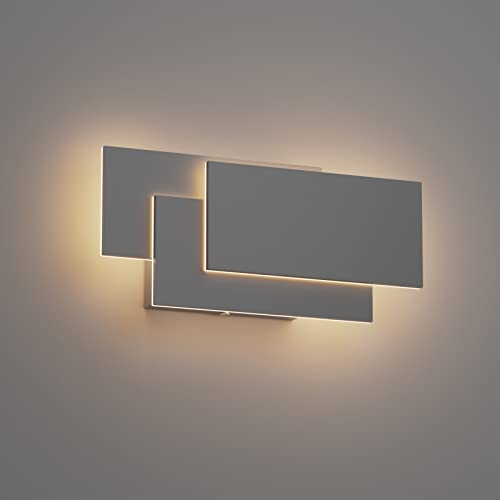 K-Bright LED Wandleuchten Innen,24W,IP20 Mordern Wandlampe LED Wandbeleuchtung für Wohnzimmer Schlafzimmer Treppenhaus Flur Naturweiß 4000K,Dunkelgrau von K-Bright
