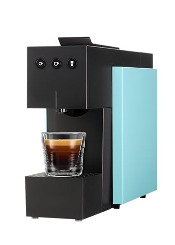 K-fee SQUARE Kapselmaschine für Kaffee, Tee & Kakao | kompakte Kaffeemaschine | schnelles Aufheizen | 0,8 L Wassertank | 19 Bar | Blau von K-FEE