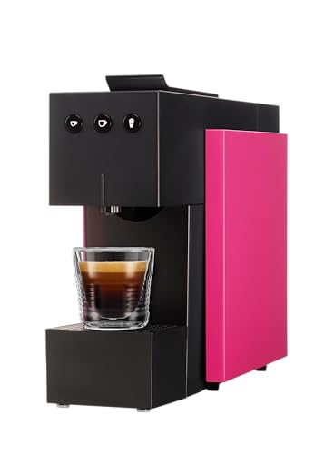 K-fee SQUARE Kapselmaschine für Kaffee, Tee & Kakao | kompakte Kaffeemaschine | schnelles Aufheizen | 0,8 L Wassertank | 19 Bar | Pink von K-FEE