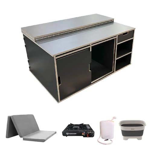 K´Foam Store Mini Camper-Möbel-Set für Rifter, Partner, Combo, Proace City, Berlingo und Doblò, mit Zubehör und Matratze (kurze Version) von K´Foam Store