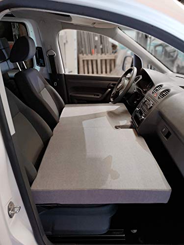 Klappmatratze Vorderbett für VW Caddy Camper Manuelle Farbe Grau (2004-2019) von K´Foam Store