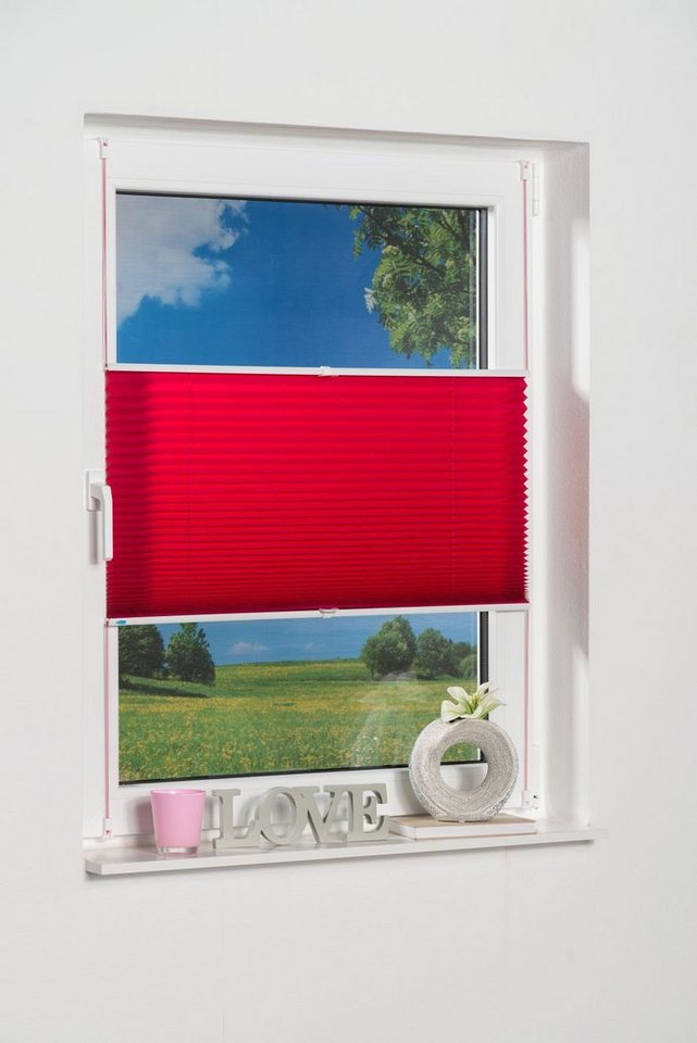 K-HOME Plissee Klemmfix Pisa, Lichtschutz, ohne Bohren, verspannt, Klemmfix, Crushed-Optik von K-HOME
