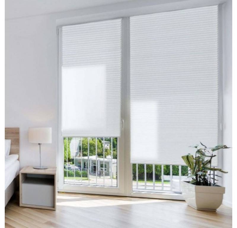 K-HOME Wabenplissee von K-home Perfekte Kombination aus Energieeffizienz und Privatsphäre, Anbringung mittels Klemmträger oder Klebepads, Klemmfix von K-HOME