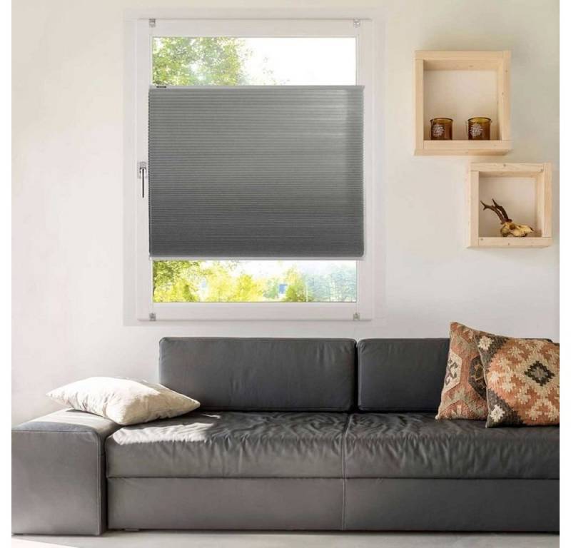 K-HOME Wabenplissee von K-home Perfekte Kombination aus Energieeffizienz und Privatsphäre, Anbringung mittels Klemmträger oder Klebepads, Klemmfix von K-HOME