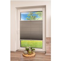 K-HOME Plissee "Klemmfix Pisa" Lichtschutz ohne Bohren verspannt Crushed-Optik von K-Home