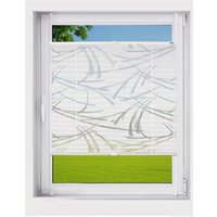 K-HOME Plissee "Plissee Ausbrenner Streifen, Klemmfix, ohne Bohren, Lichtschutz" Lichtschutz ohne Bohren verspannt Klemmfix-Plissee mit Ausbrenner Stoff von K-Home