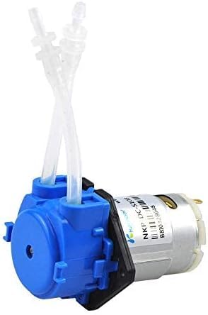 Kamoer NKP Schlauchpumpe mit geringem Durchfluss, 12 V DC, kleine Dosierpumpe für Flüssigkeiten zum Selbermachen für Aquarienlaboranalysen, 3 mm Innendurchmesser x 5 mm Außendurchmesser von K KAMOER