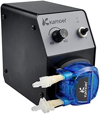 Peristaltische Dosierpumpe 12 V Kamoer kleine Flüssigkeitspumpe mit variabler Geschwindigkeit Für chemische Experimente im Labor, KCP PRO2 Norprene-Rohr: 3,2 mm × 6,4 mm, 40–210 ml/min, mit Netzteil von K KAMOER
