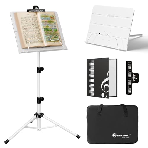K KASONIC 2-in-1-Klapp-Notenständer mit doppeltem Verwendungszweck und Desktop-Bücherständer mit tragbarer Tragetasche und Notenhalte K KASONIC 2-in-1-Klapp-Notenständer mit doppeltem Verwendungszweck und Desktop-Bücherständer mit tragbarer Tragetasche und Notenhalte von K KASONIC