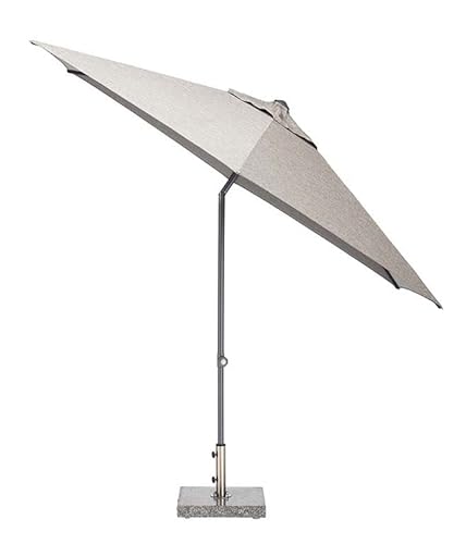 KETTLER EASY PUSH Stockschirm Ø 300 cm – neigungsverstellbarer Sonnenschirm aus Aluminium & Polyester mit Teflon™-Beschichtung – Mittelmastschirm mit UPF 50+ Sonnenschutz – anthrazit/hellgrau meliert von K KETTLER