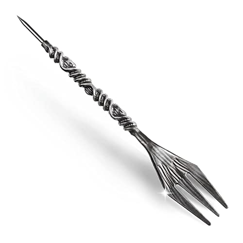 K King’z® Shisha Gabel + Lochstecher Silber 2 in 1 Set - Stilvolle Tabak Gabel aus hochwertigem Messing - Mit diesem Shisha Besteck portionieren Sie Ihren Lieblingstabak mühelos | incl. gratis eBook von K King'z