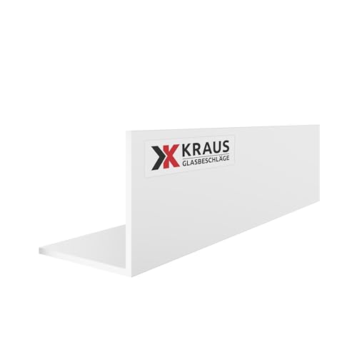 KRAUS L Profil Aluminium 40x40mm mit 1m Länge & Optik Silbereloxiert von K Kraus Glasbeschläge