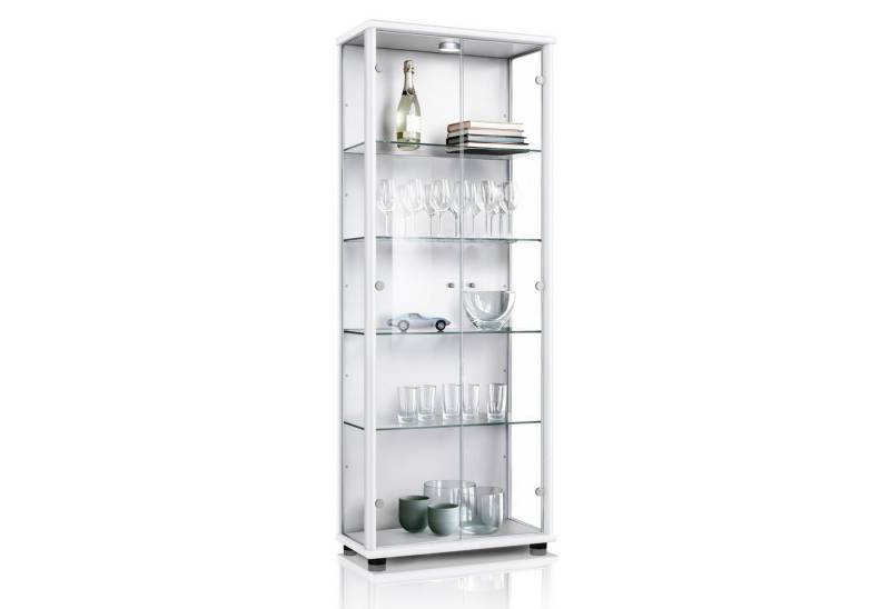 K-Möbel Glasvitrine C1019 (Glasvitrine (176x67x33 cm) mit 2 Glastüren) Glasvitrine Stehend von K-Möbel