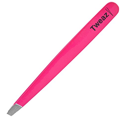 K-Pro TWEAZY Pinzette Augenbrauen zupfen Eyebrow Tweezer Edelstahl (Neon Pink) von K-Pro