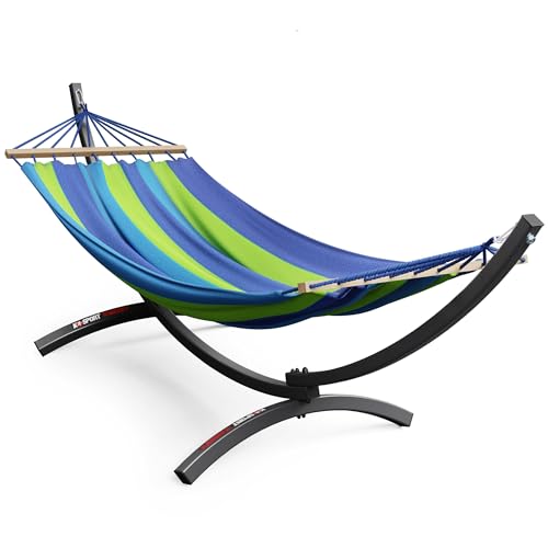 K-Sport: Große Outdoor-Hängematte mit Gestell bis 150 kg belastbarer Hängesessel I Hammock mit robustem Standrahmen I Garten-Schaukelbett für Außenbereich von K-Sport