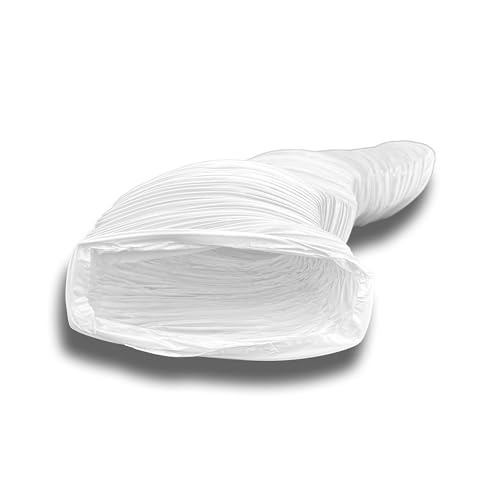 Flexibler PVC Schlauch Flexschlauch Lüftungsschlauch flach für Flachkanalsystem Serie K-6601 System 150 (220x90), Länge 3 m von K-TECH-PRO