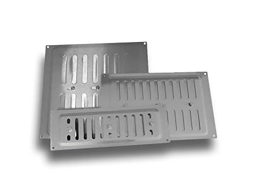 K-TECH-PRO Edelstahl Lüftungsgitter Wetterschutzgitter Abluftgitter manuell verschließbar Größe 260x240mm von K-TECH-PRO