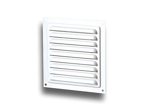 K-TECH-PRO Kiemenblech Lüftungsgitter Wetterschutzgitter Aluminium weiß Größe 200x200mm von K-TECH-PRO