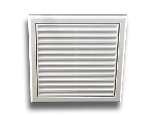 K-TECH-PRO Lüftungsgitter Abschlussgitter ABS Insektenschutz mit Flansch Farbe weiß, Größe Ø125 186x186mm von K-TECH-PRO