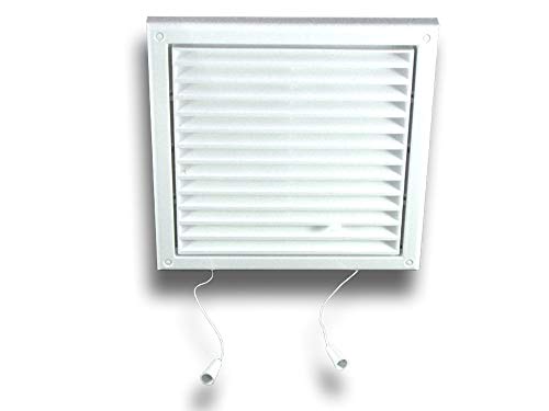 K-TECH-PRO Lüftungsgitter Abschlussgitter ABS Insektenschutz mit Flansch verschließbar Größe Ø100 154x154mm von K-TECH-PRO