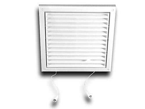 K-TECH-PRO Lüftungsgitter Abschlussgitter ABS Insektenschutz ohne Flansch verschließbar Größe 186x186mm von K-TECH-PRO