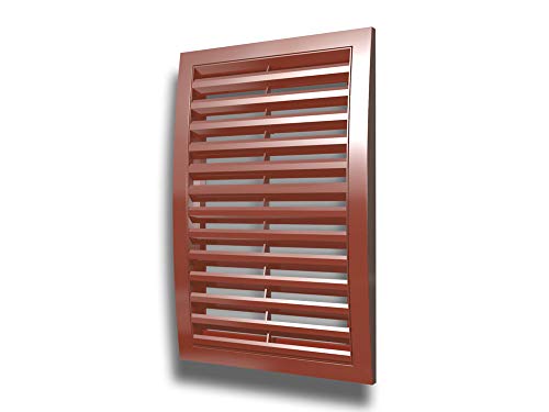 K-TECH-PRO Lüftungsgitter Wetterschutzgitter Modell D-RU Größe 250x250mm, Farbe terrakotta von K-TECH-PRO
