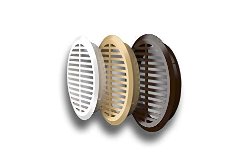 K-TECH-PRO Möbeleinbaugitter Lüftungsgitter rund 4er Set Farbe braun von K-TECH-PRO