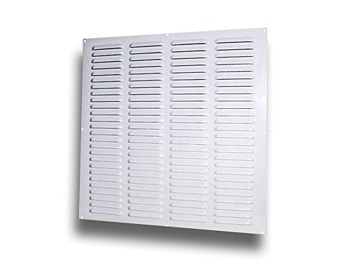K-TECH-PRO Neu Kiemenblech Lüftungsgitter Wetterschutzgitter Metall weiß Größe 500x500mm von K-TECH-PRO