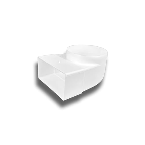K-TECH-PRO Umlenkstück Adapter 90° PVC flach/eckig > rund System 100 auf Ø 100 von K-TECH-PRO