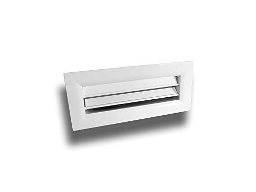 Lüftungsgitter Wetterschutzgitter Luftauslass für KWL Wandauslass von K-TECH-PRO Ausführung 200 x 55 mm von K-TECH-PRO