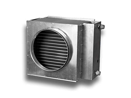 Warmwasser Heizregister Wasser Lufterhitzer für Rundrohrsysteme System Ø 125, Ausführung 4 reihiges Wasserheizregister von K-TECH-PRO