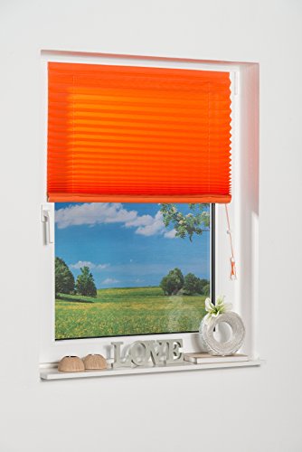 K-home Klebe-Plissee Terracotta Lichschutz 80 x 210 (B x L) von Khome