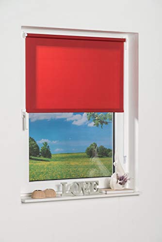 K-home 236626-1 Klemmfix-Minirollo, Rot Tageslicht 40 x 150 (B x L) von Khome