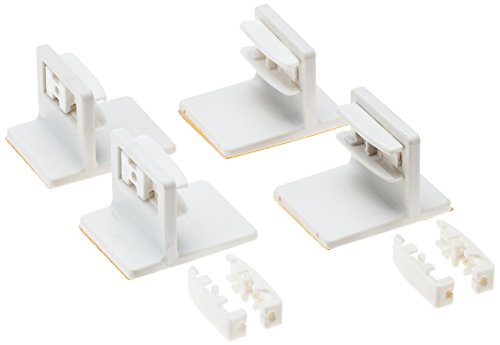 K-home 4er Set Klebeträger für die Befestigung von verspannten Plissees auf dem Fensterrahmen, 4 x 3 x 2.5 cm von Khome