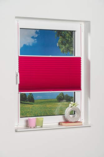 K-home Klemmfix-Plissee Palma Fuchsia 70 x 130 cm +++Verdunklung+++ von Khome