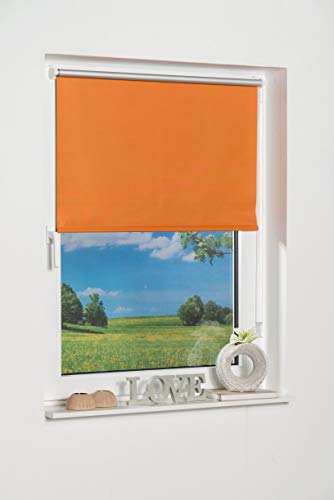 K-home Klemmfix-Minirollo 70150 (B:H) Orange Verdunklung, Stoff, 70 x 150 cm von Khome