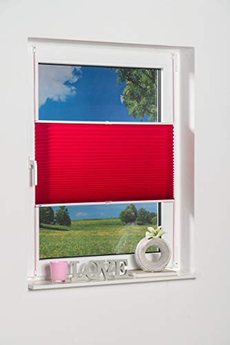 K-home Klemmfix-Plissee Fuchsia 40 x 130 cm (B x L) Lichtschutz +++ Moderne Crushed Optik +++ von Khome