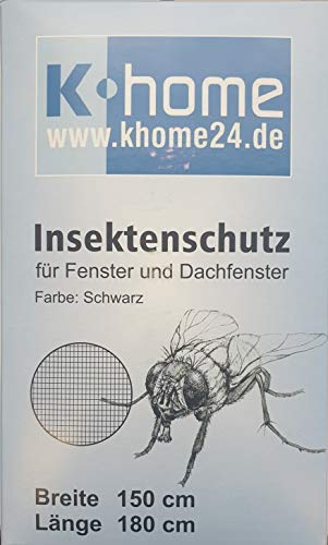 Insektenschutz Fliegengitter für Dachfenster und Fenster mit Reißverschluss, 150 x 180 cm von Khome