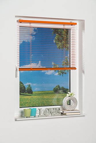 K-home Klemmfix-Alujalousie mit Einhandbedienung , 140 x 160 cm (B x L) , Terracotta von Khome