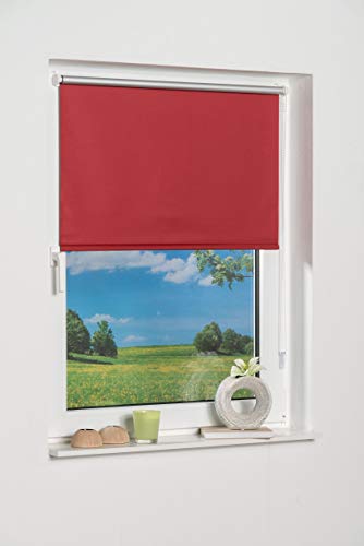 K-home Thermorollo Verdunklungsrollo ohne Bohren Rot B70 x H200 cm von Khome