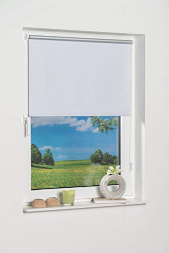 K-home Thermorollo Verdunklungsrollo ohne Bohren Weiß B130 x H150 cm von sunlines