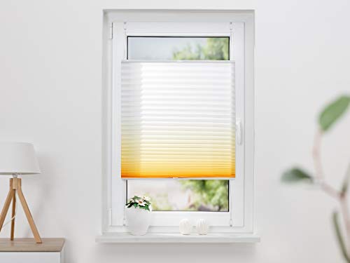 K-home Plissee Farbverlauf, Polyester, Gelb, 45 x 210 cm von Khome