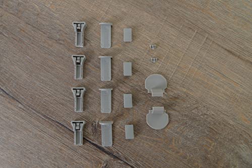 K-home Zubehör-Set Silver für Plissee, 3,5 x 2,0 x 4,0 cm von Khome