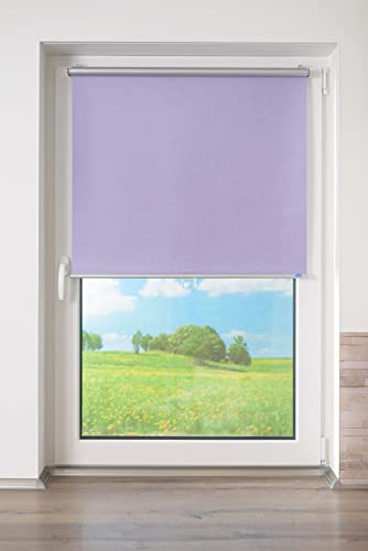 Springrollo/Mittelzugrollo mit modernen Struktur Stoff Lavendel, 100 cm x 150 cm (B x L) von Khome