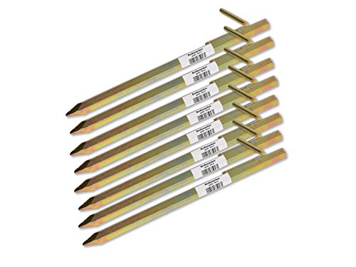 Bodenanker Heringe 30cm -K&B Vertrieb- Erdnagel Erdanker Erdspieß Bauanker Nagel Zelt Zelthering 303 (8 Stück) von K&B Vertrieb