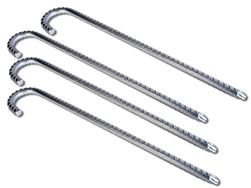 Bodenanker XL Heringe 80cm Silber -K&B Vertrieb- Erdnagel Erdanker Erdspieß Bauanker Nagel Zelt Zelthering 628 Ø 12mm (Art. 309-80cm - 6 Stück) von K&B Vertrieb