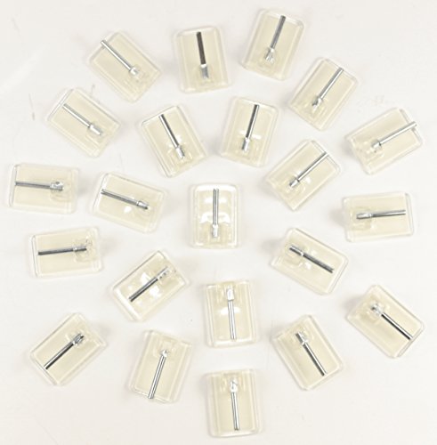 Gardinenhaken 100 Stück Transparent -K&B Vertrieb- Gardinen Haken selbstklebend Klebehaken Klebe Haken 005 von K&B Vertrieb